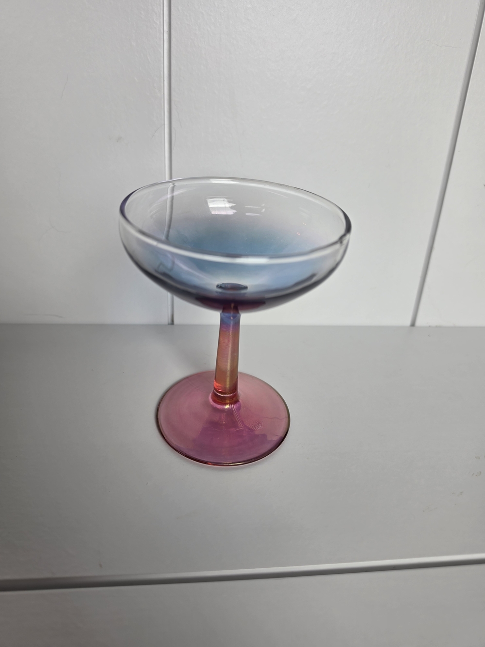Iridescent Glass Coupé - Pink Blue Gradient